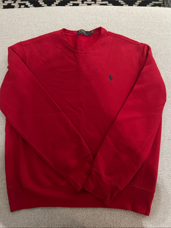 Polo Ralph Lauren Other - Polo by Ralph Lauren Red Crewneck Sweater with Navy Pony